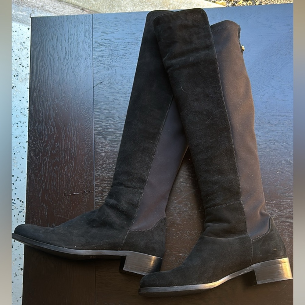 Carlo Pazolini Couture Italy Black Suede Over the Knee Boots (size 38)